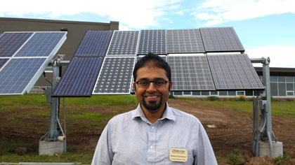 Abhilash Kantamneni used data from solar panels at Houghton's Keweenaw Research Center, where he works, to determine that small-scale solar systems make good economic sense in many part of Michigan's Upper Peninsula.